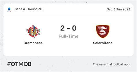 <b>Salernitana</b> earned a win on May 27 against Udinese by a final score of 3-2. . Us cremonese vs salernitana lineups
